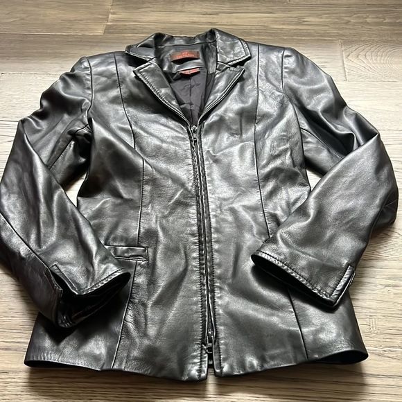 🔥DANIER🔥 | Black leather bomber jacket - Picture 2 of 13